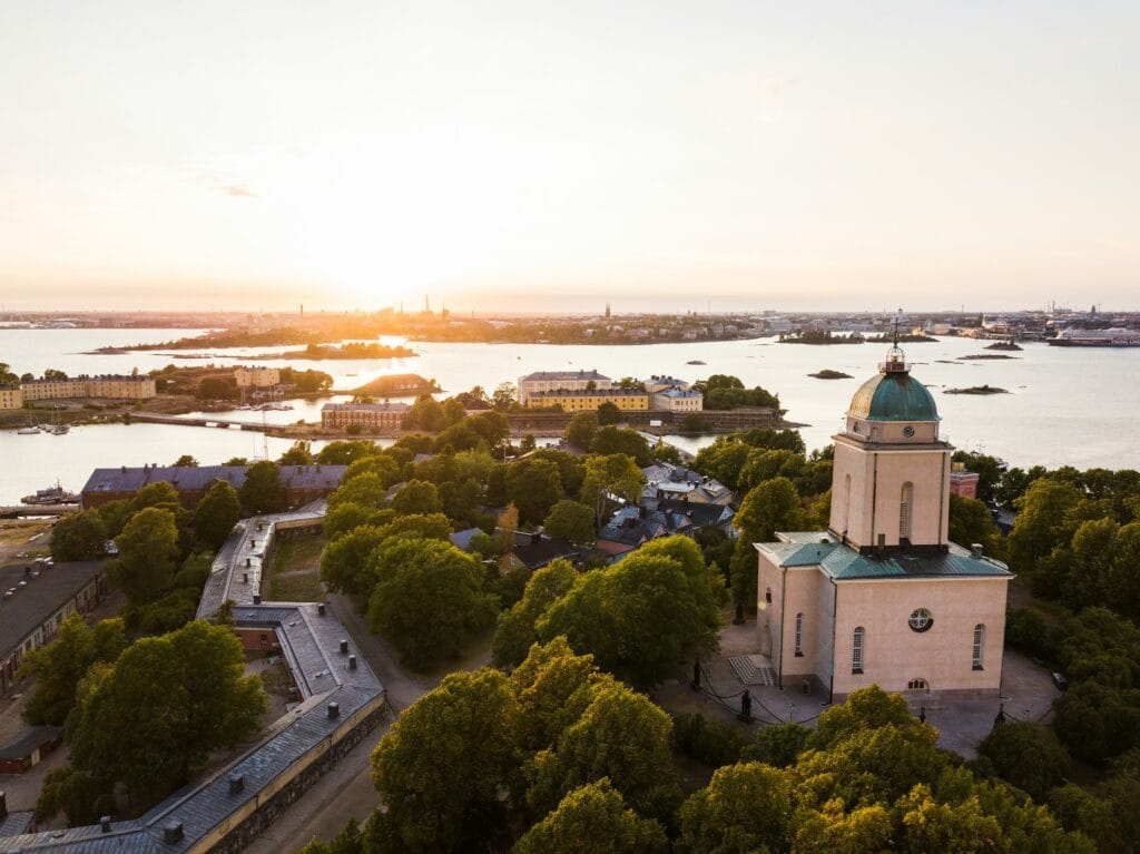 Suomenlinna fortress white building on island, UNESCO heritage site with mixed accessibility due to cobblestones