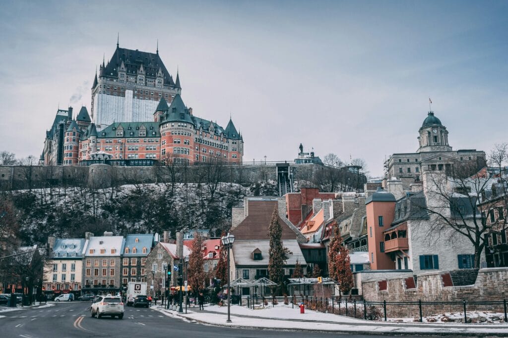 "Historic castle-like building in Vancouver, Canada representing the blend of urban culture and nature access for solo travelers"