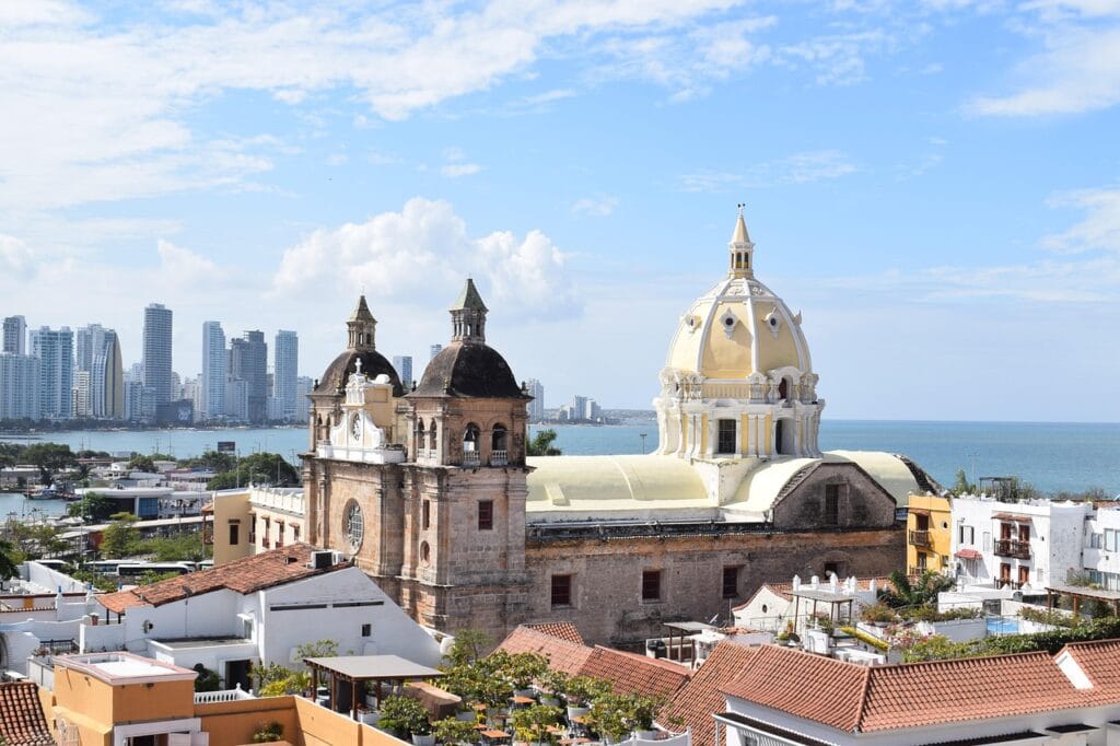 Cartagena Colombia UNESCO walled city colonial architecture colorful streets Caribbean coast, spring break alternative March